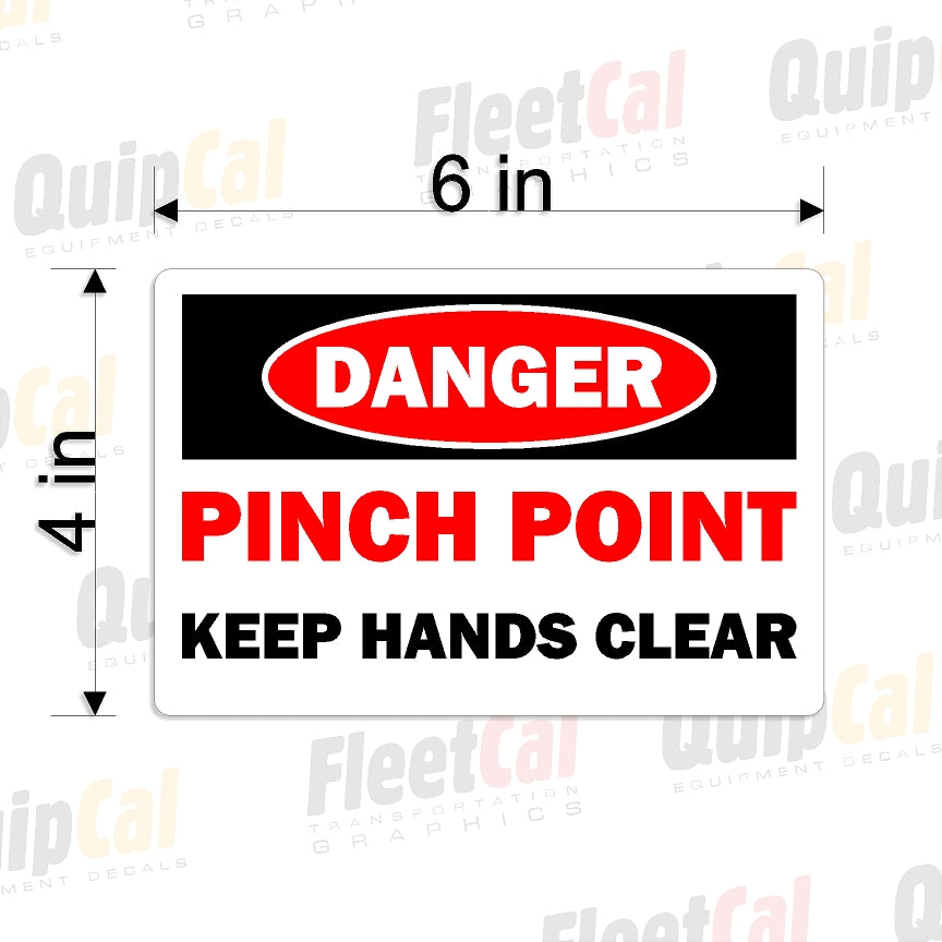 Miscellaneous Safety - Pinch Point Safety Decals (QTY 10)