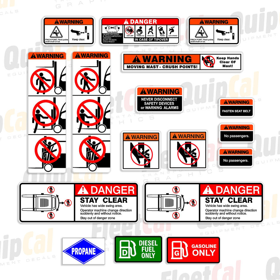 Decals for Mitsubishi Forklifts