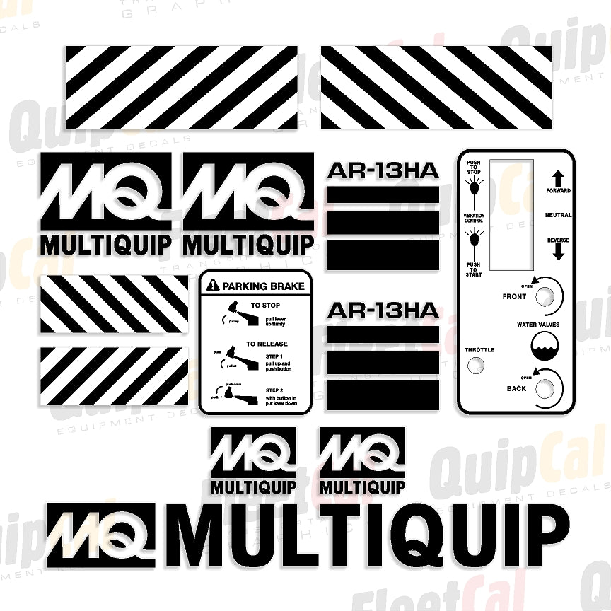 MultiQuip Roller Decals