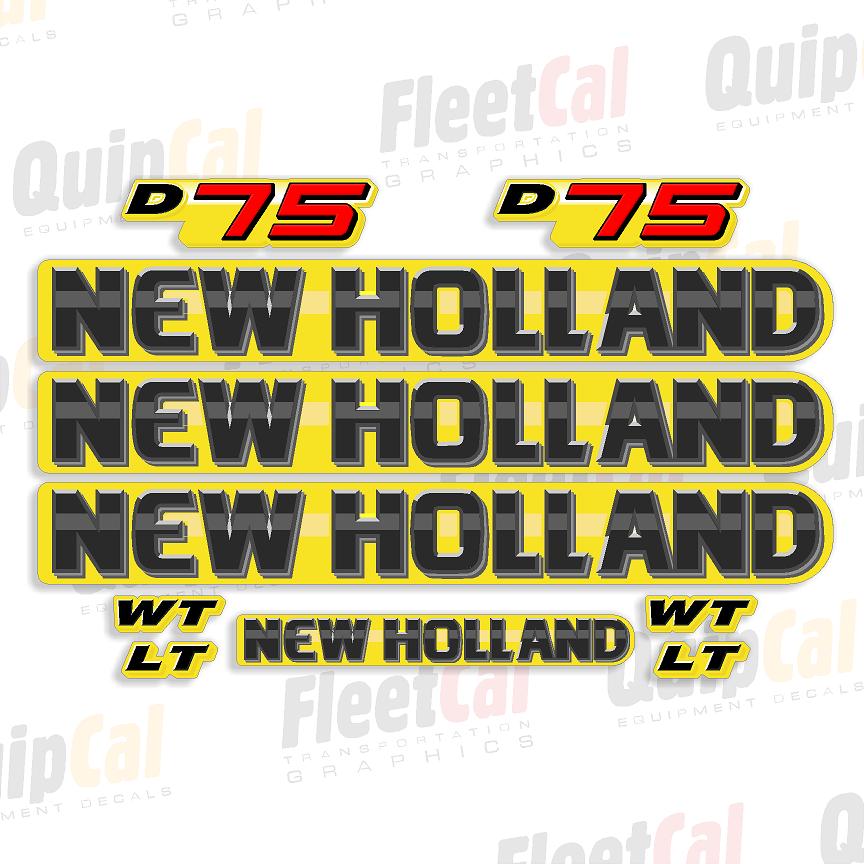 New Holland D75 Marking Decal Set