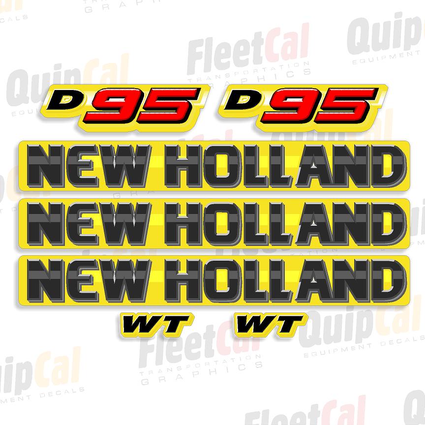 New Holland D95 WT Marking Decal Set