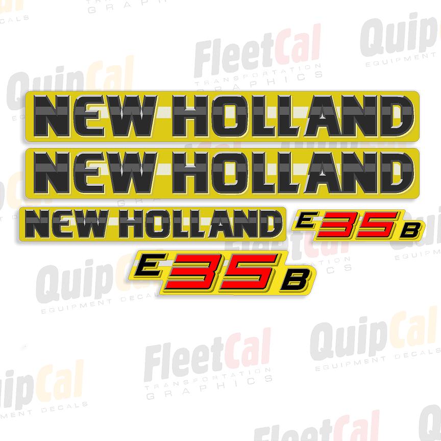 New Holland E35B Marking Decal Set