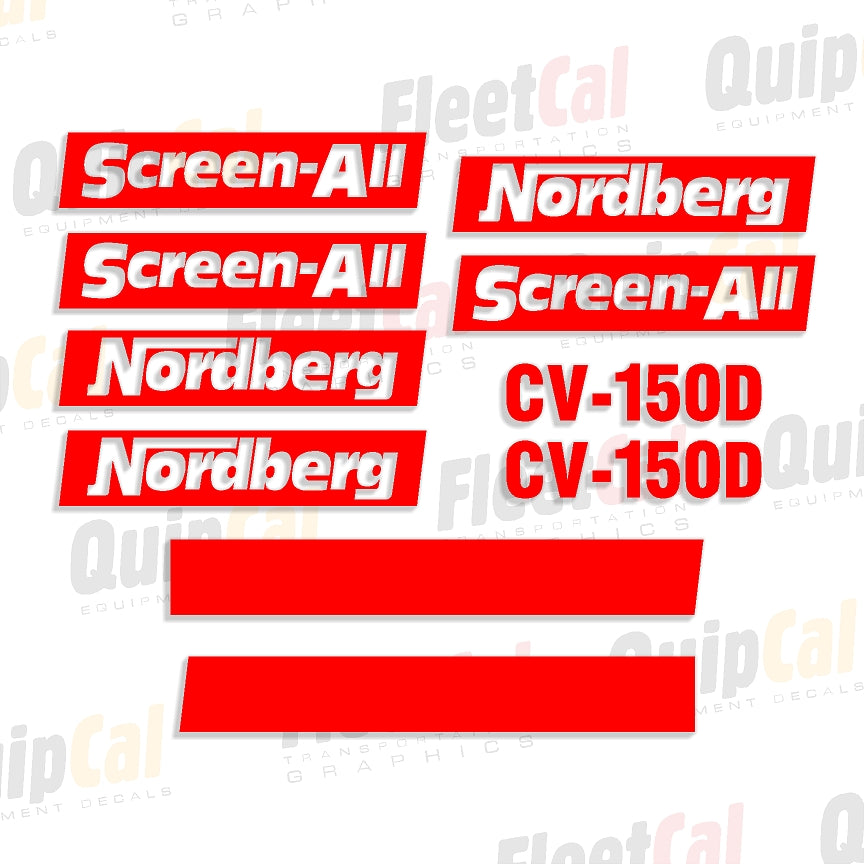 Nordberg Shakers Decal Set