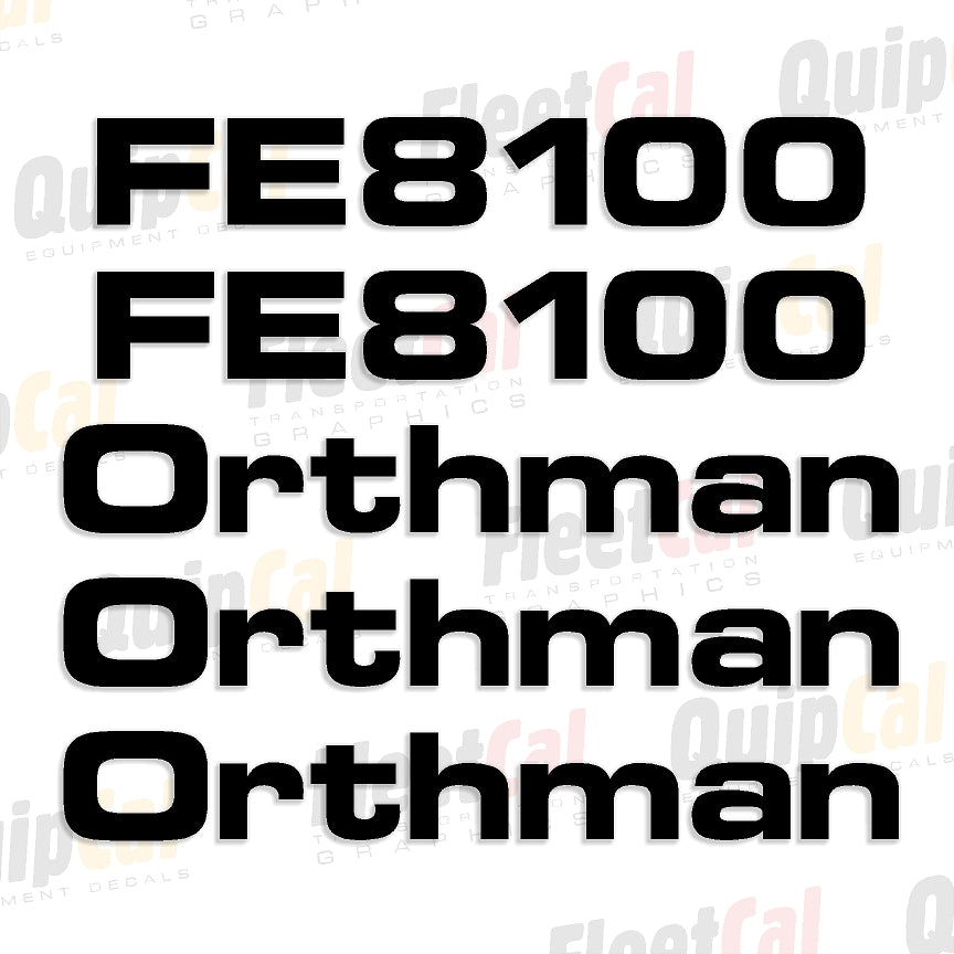 Orthman Tow Behind Scraper Decal Set