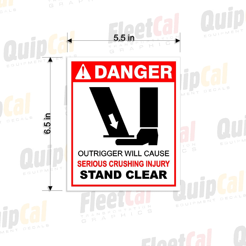 Outrigger Warning Decal