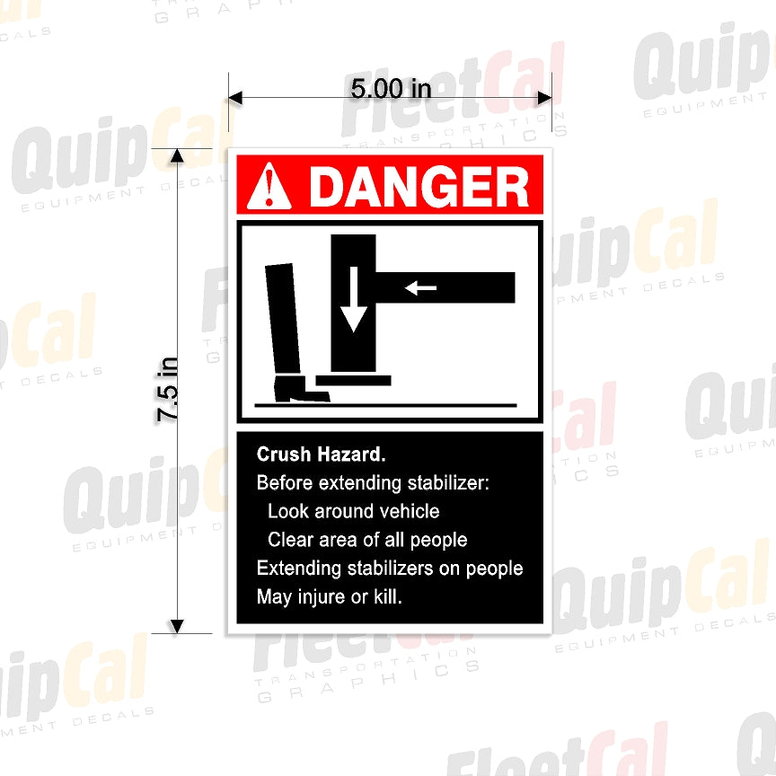 Outrigger Warning Decal