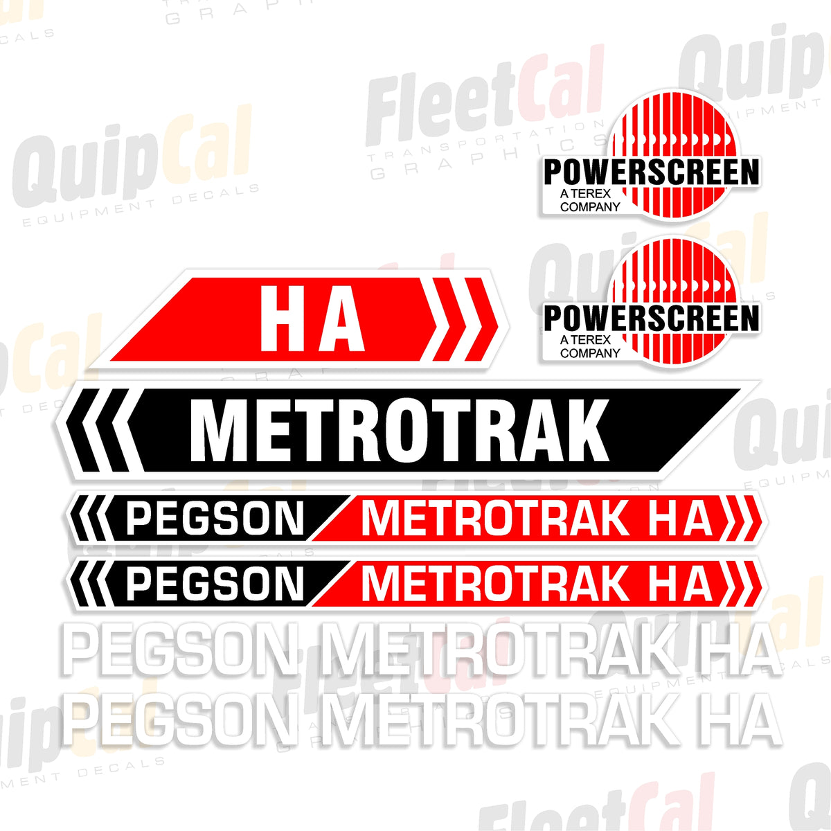 Powerscreen Metrotrak Decals