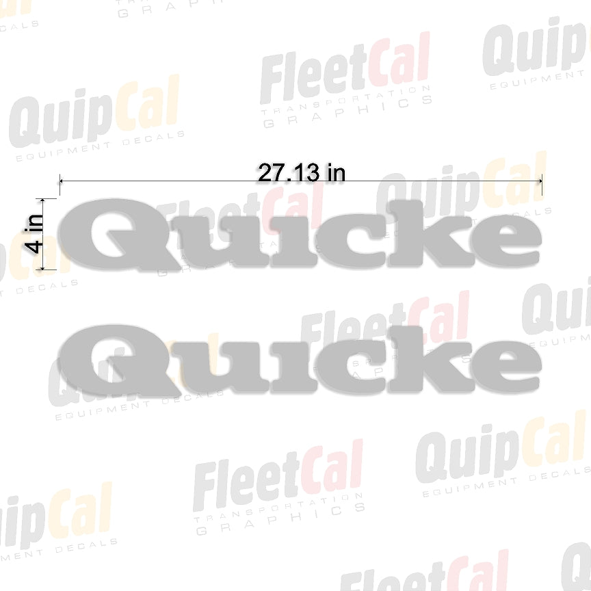 Quicke Early Model Logo Decals (1 PAIR - Various Colors)