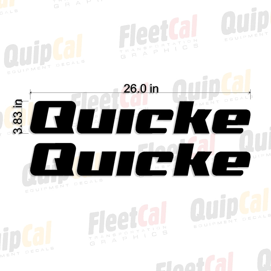 Quicke Logo Decals (1 PAIR - Various Colors)