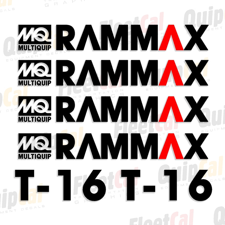 Rammax Compactor Decals