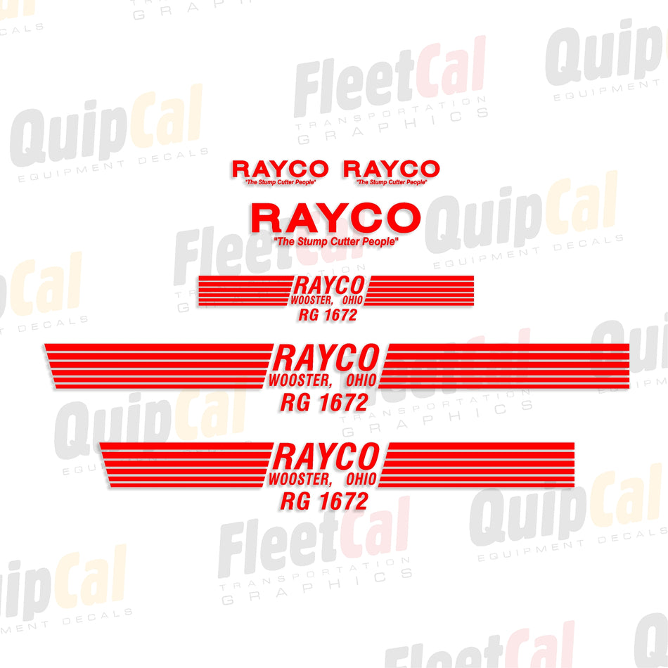 Rayco RG1672M Marking Decal Set