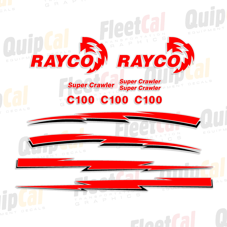 Rayco C100 2011 Model Marking Decal Set