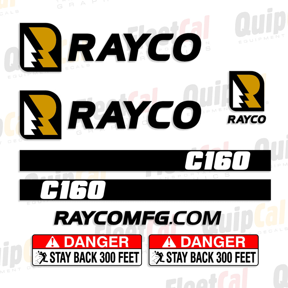 Rayco C160 2021 Model Marking Decal Set