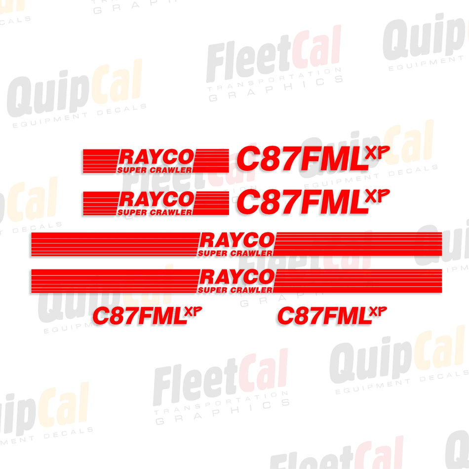 Rayco C87FML XP Super Crawler Marking Decal Set