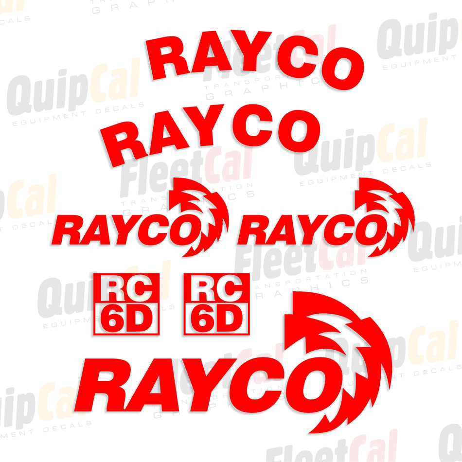 Rayco RC 6D Marking Decal Set