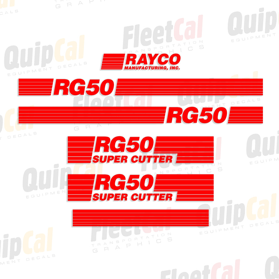 Rayco RG50 Marking Decal Set