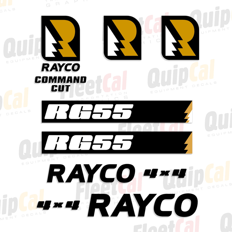 Rayco RG55 2016 Model Marking Decal Set