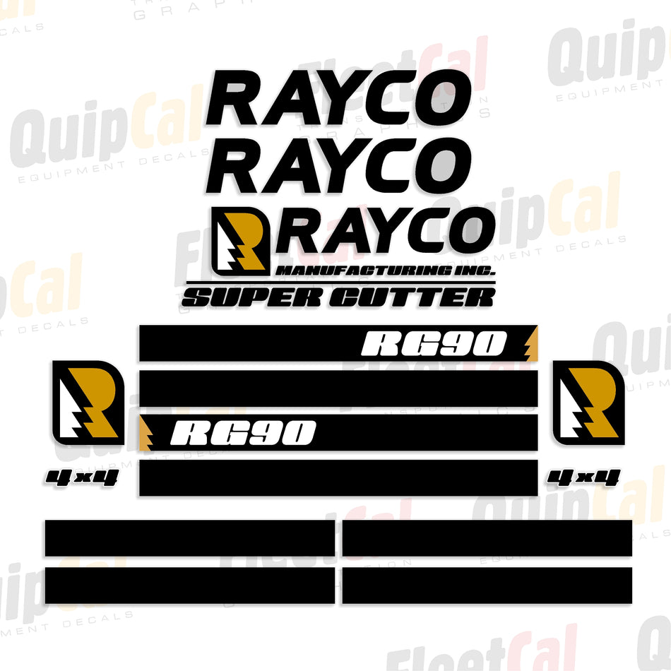 Rayco RG90 Super Cutter Late Model Marking Decal Set