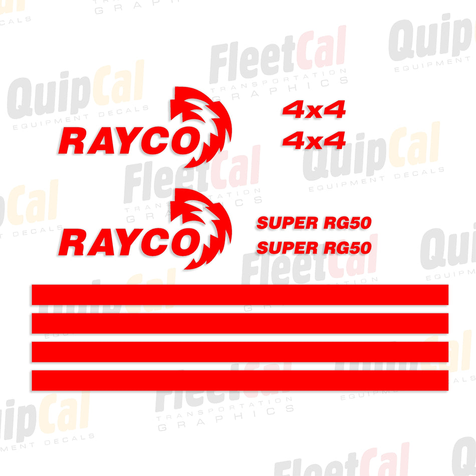 Rayco Super RG50 Marking Decal Set