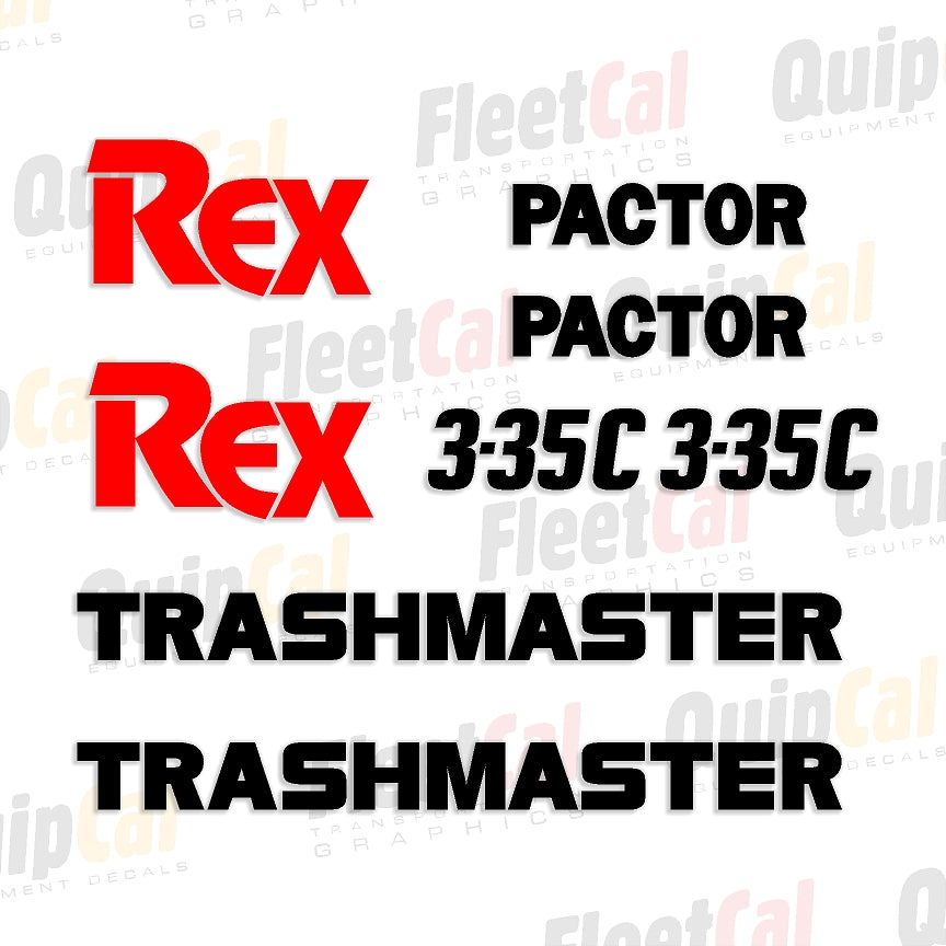 Rex Compactor Decals