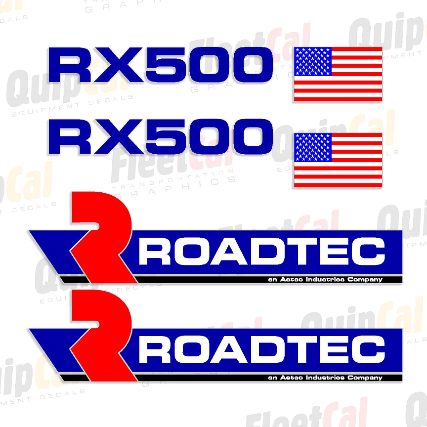 Roadtec Asphalt Mill Decals