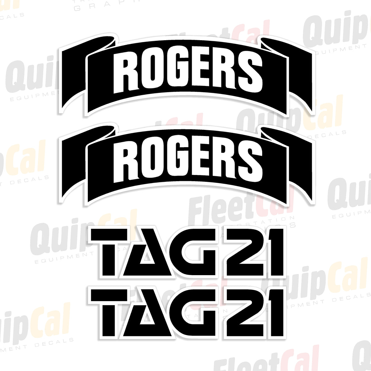 Rogers Trailer Decal Set