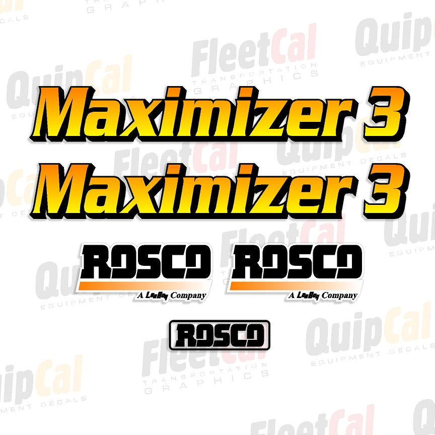 Rosco Maximizer Decals