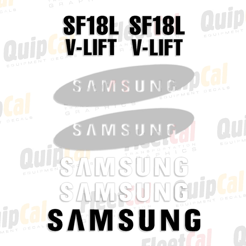 Samsung Forklift Decal Set