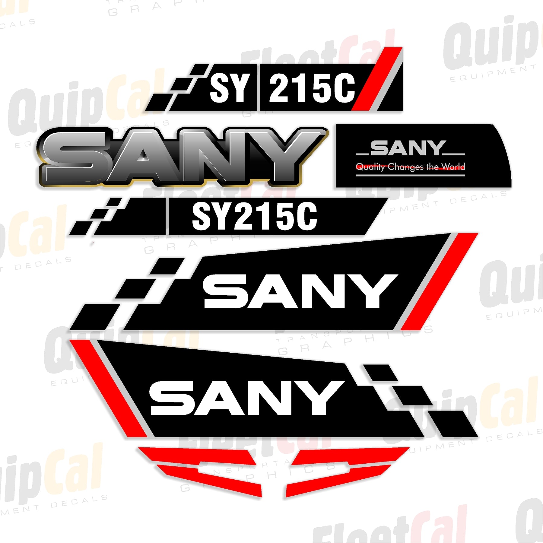 Sany Excavator Decals