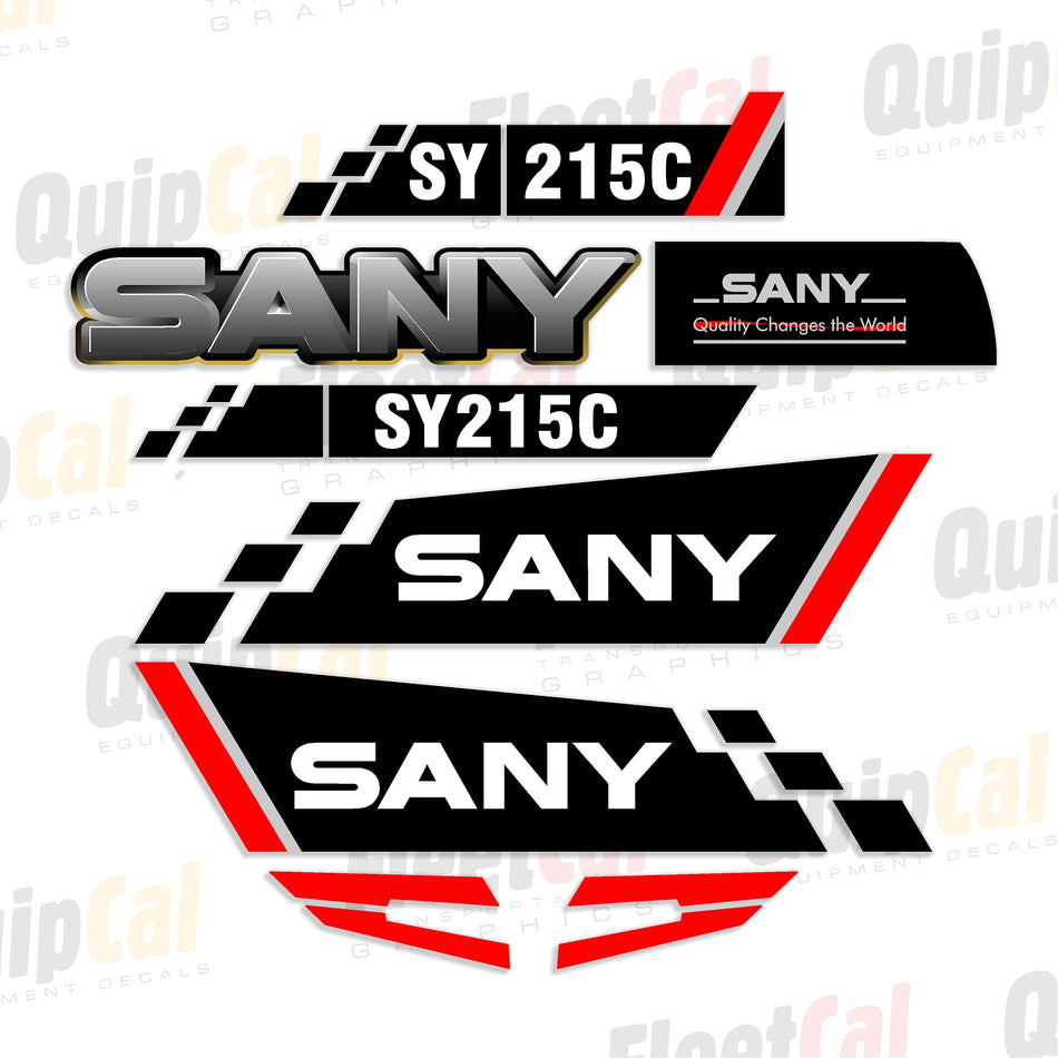 Sany Excavator Decals