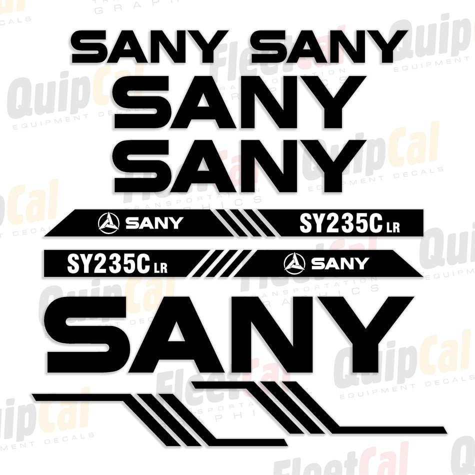 Sany Excavator Decals