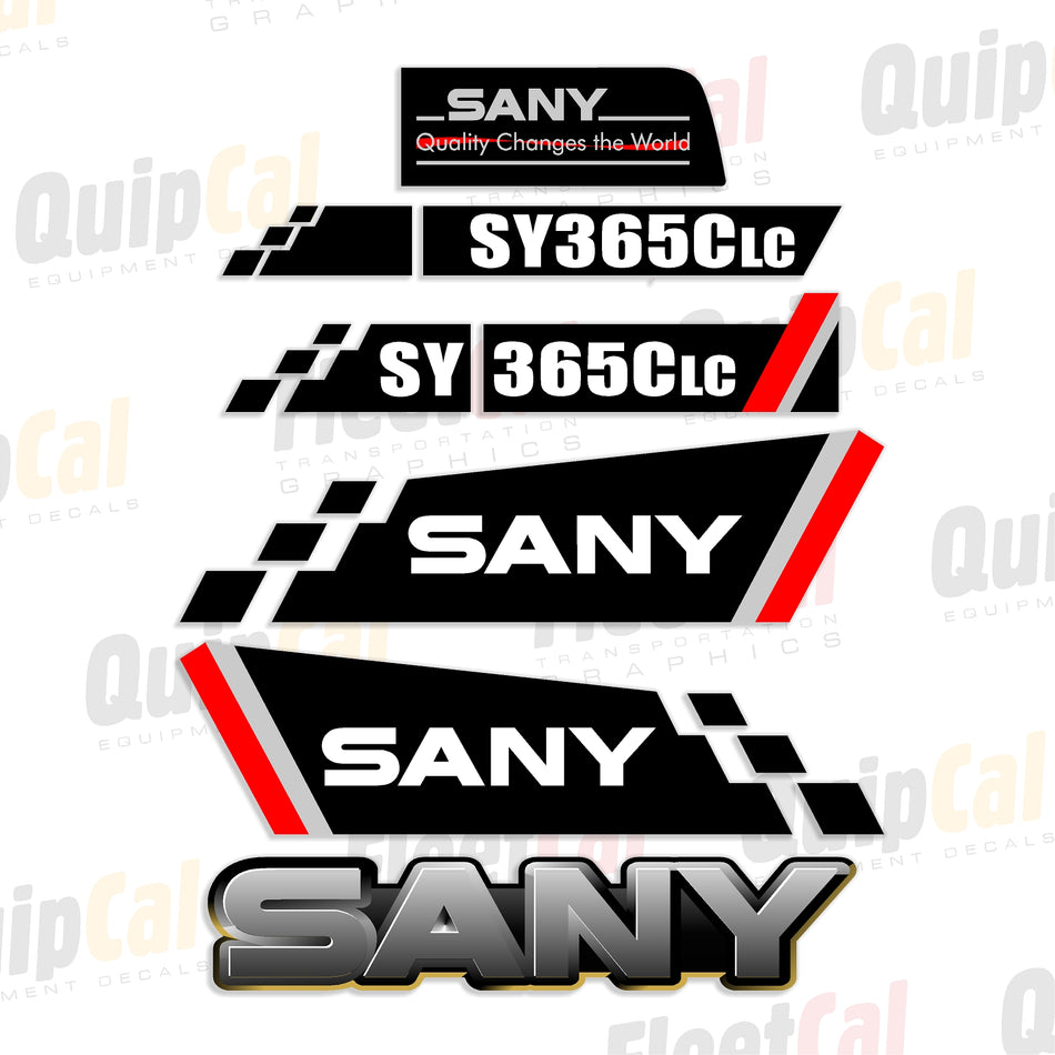 Sany Excavator Decals