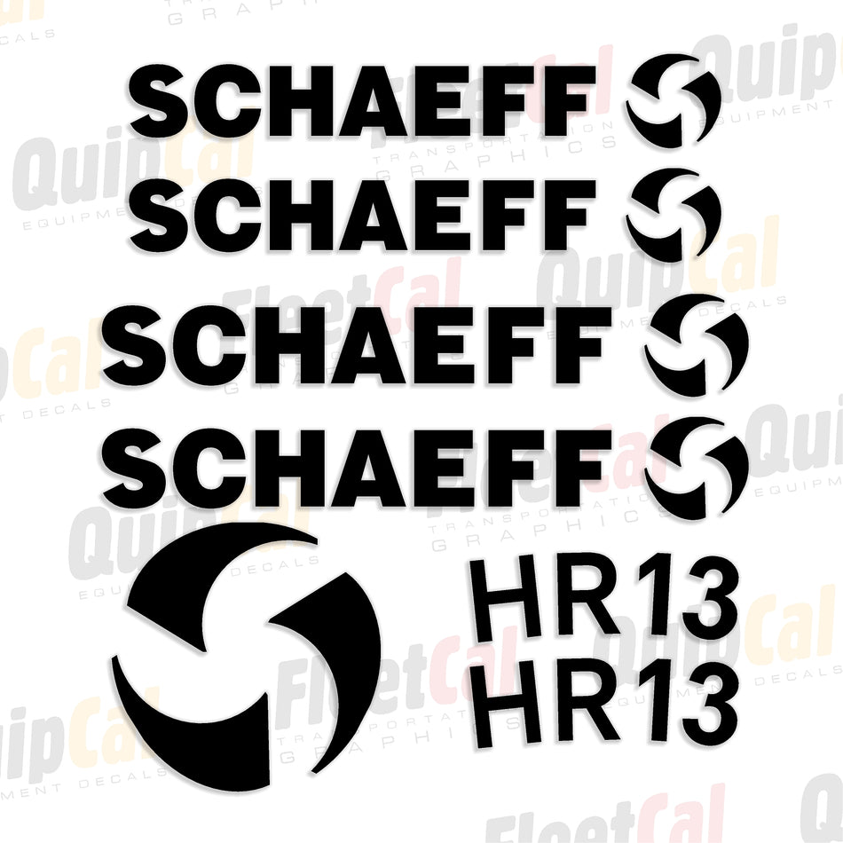 Schaeff Excavator Decal Set