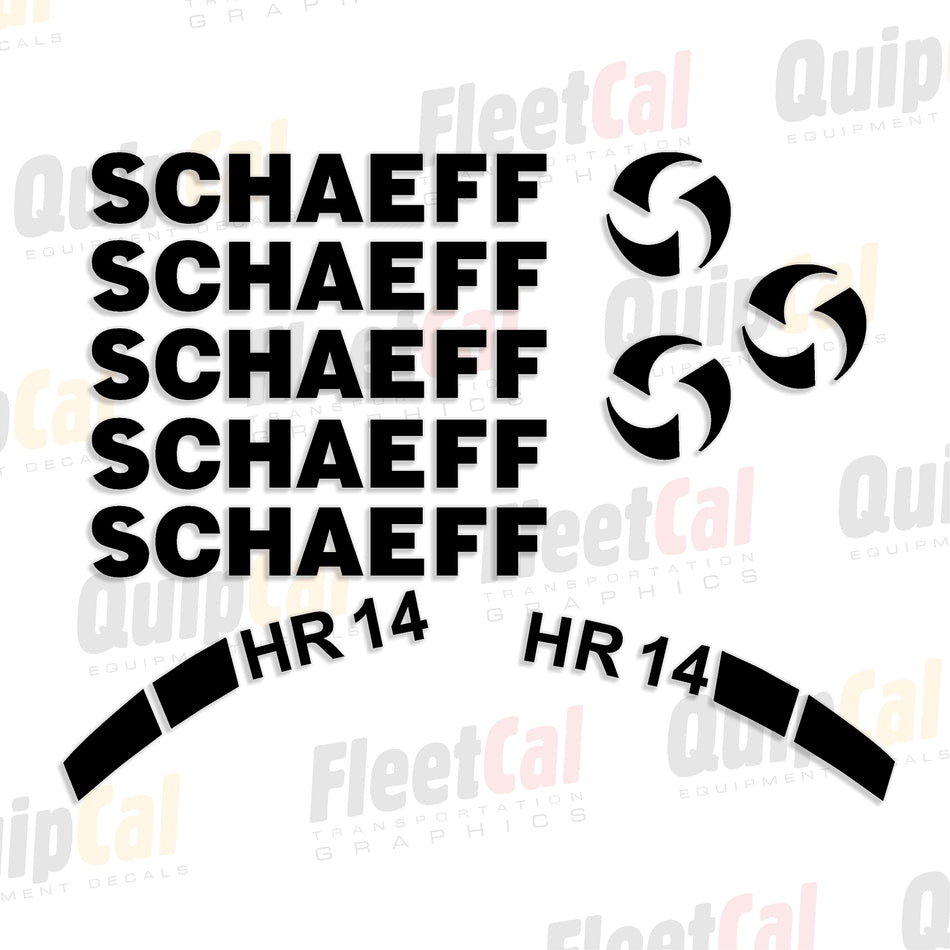 Schaeff Excavator Decal Set