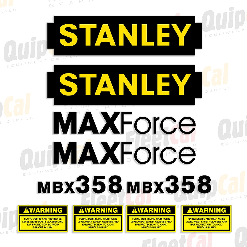 Stanley Hydraulic Breaker Decals