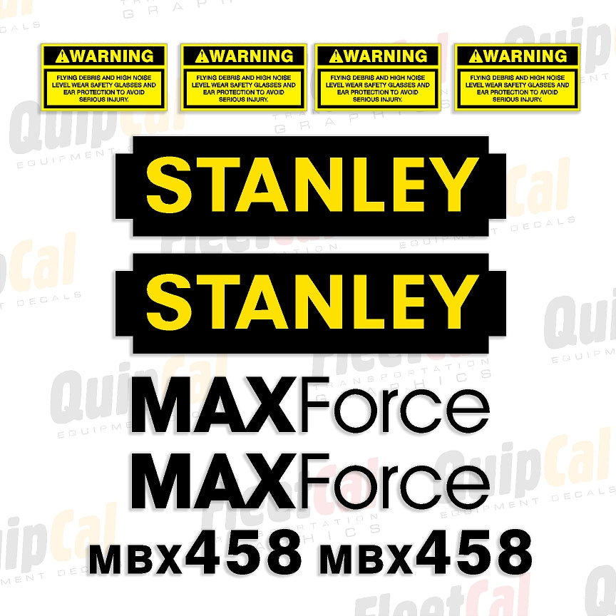 Stanley Hydraulic Breaker Decals