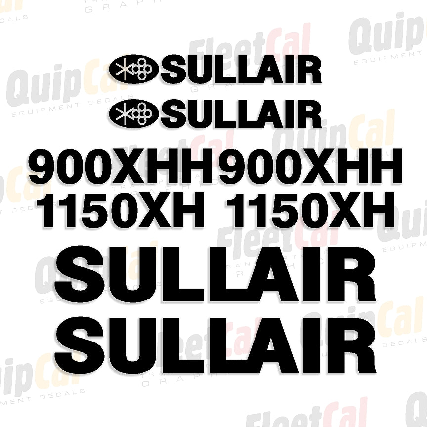 Sullair 1150XHA Air Compressor Decal set