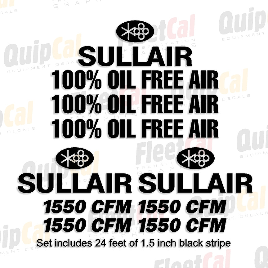 Sullair 1550 - Oil Free Air Decal Set