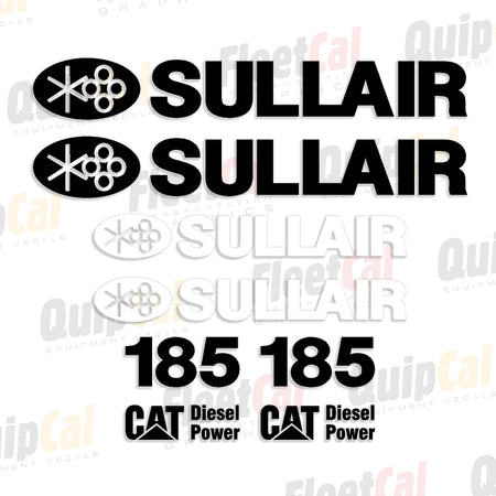 2012 Sullair 185 Air Compressor Decal Set