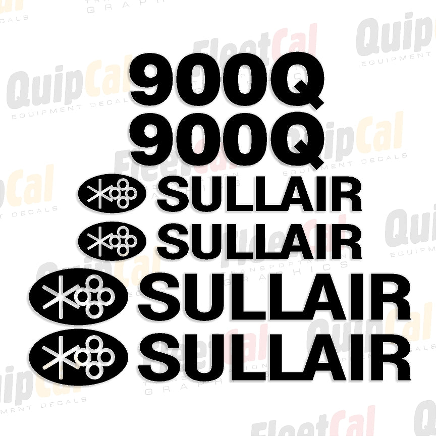 Sullair 900Q Portable Air Compressor Decals