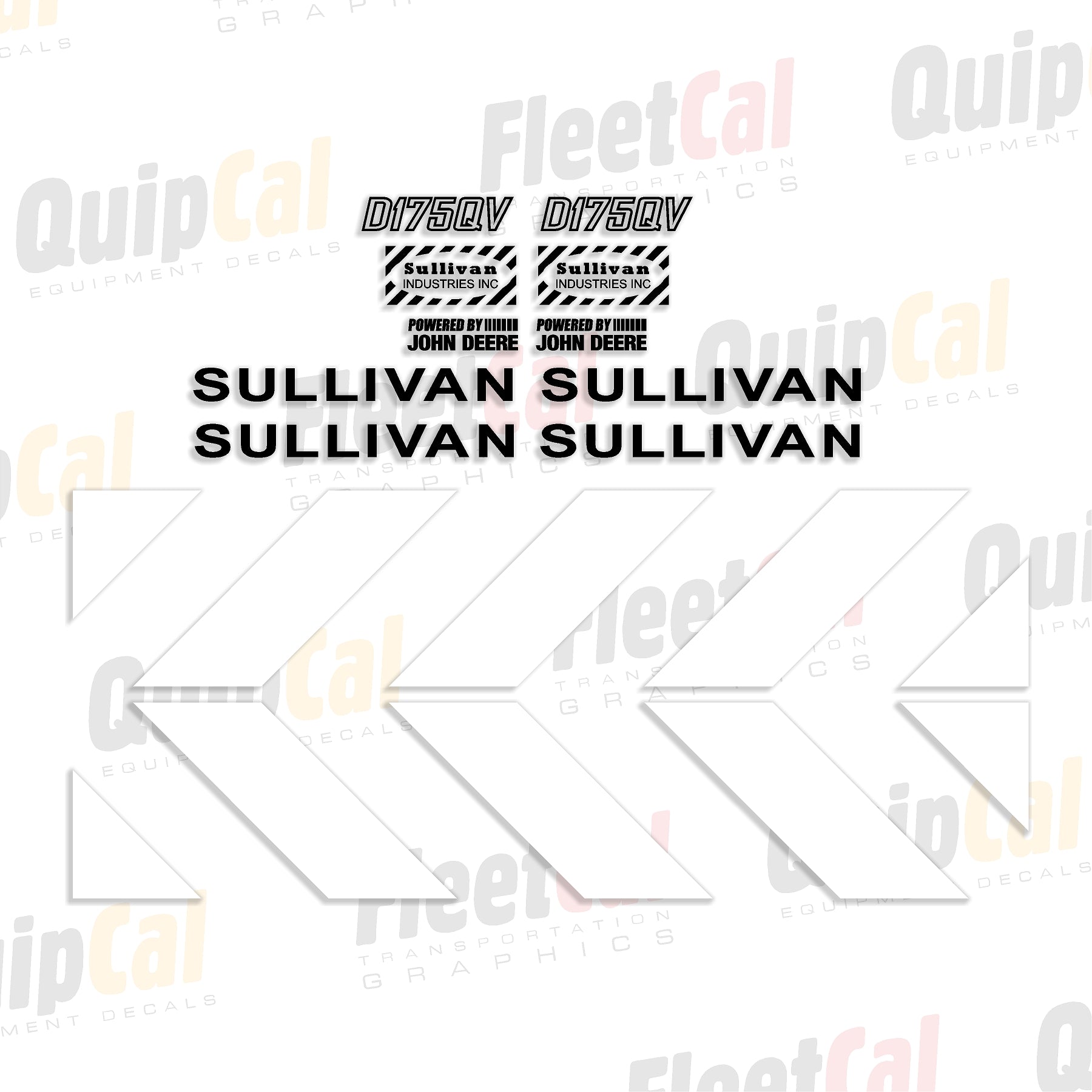 Sullivan Air Compressor Decal Set