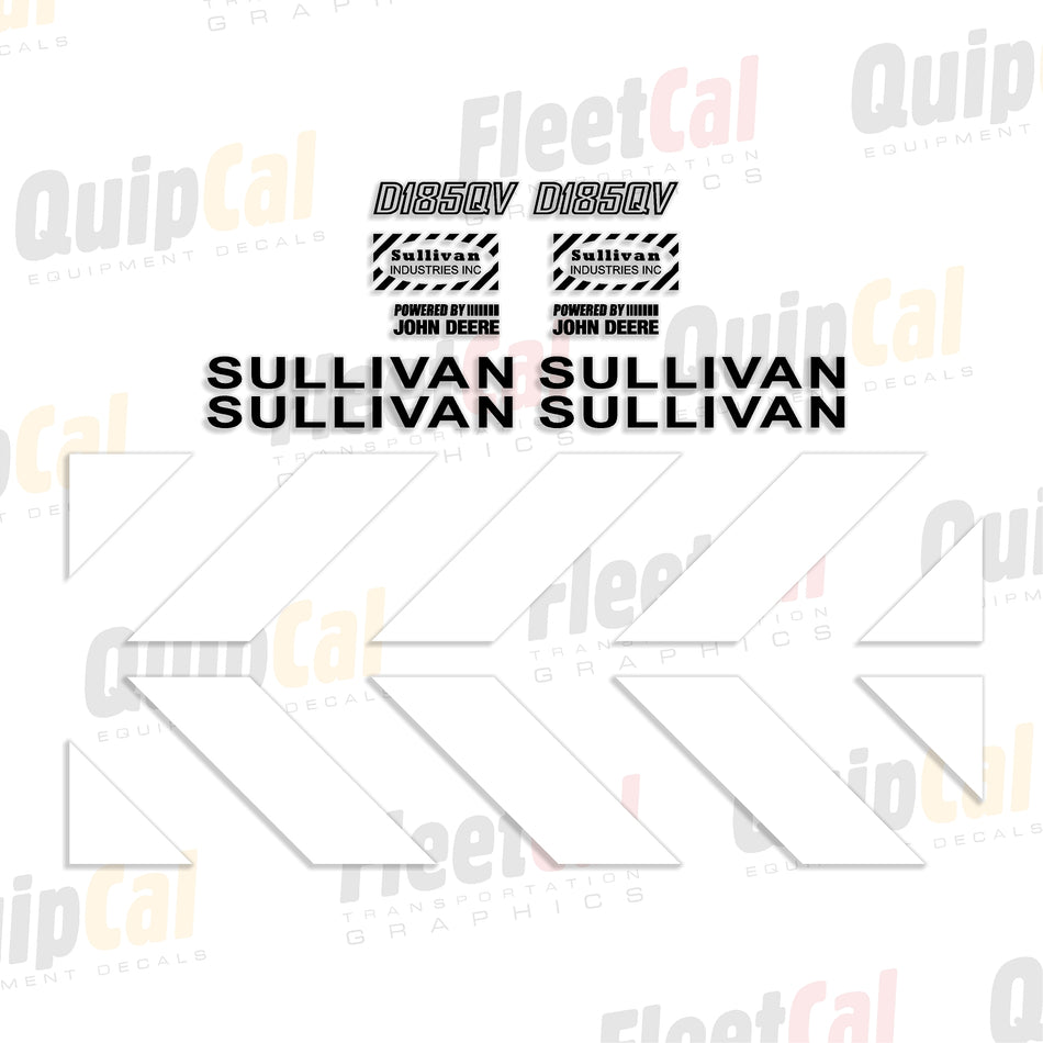 Sullivan Air Compressor Decal Set