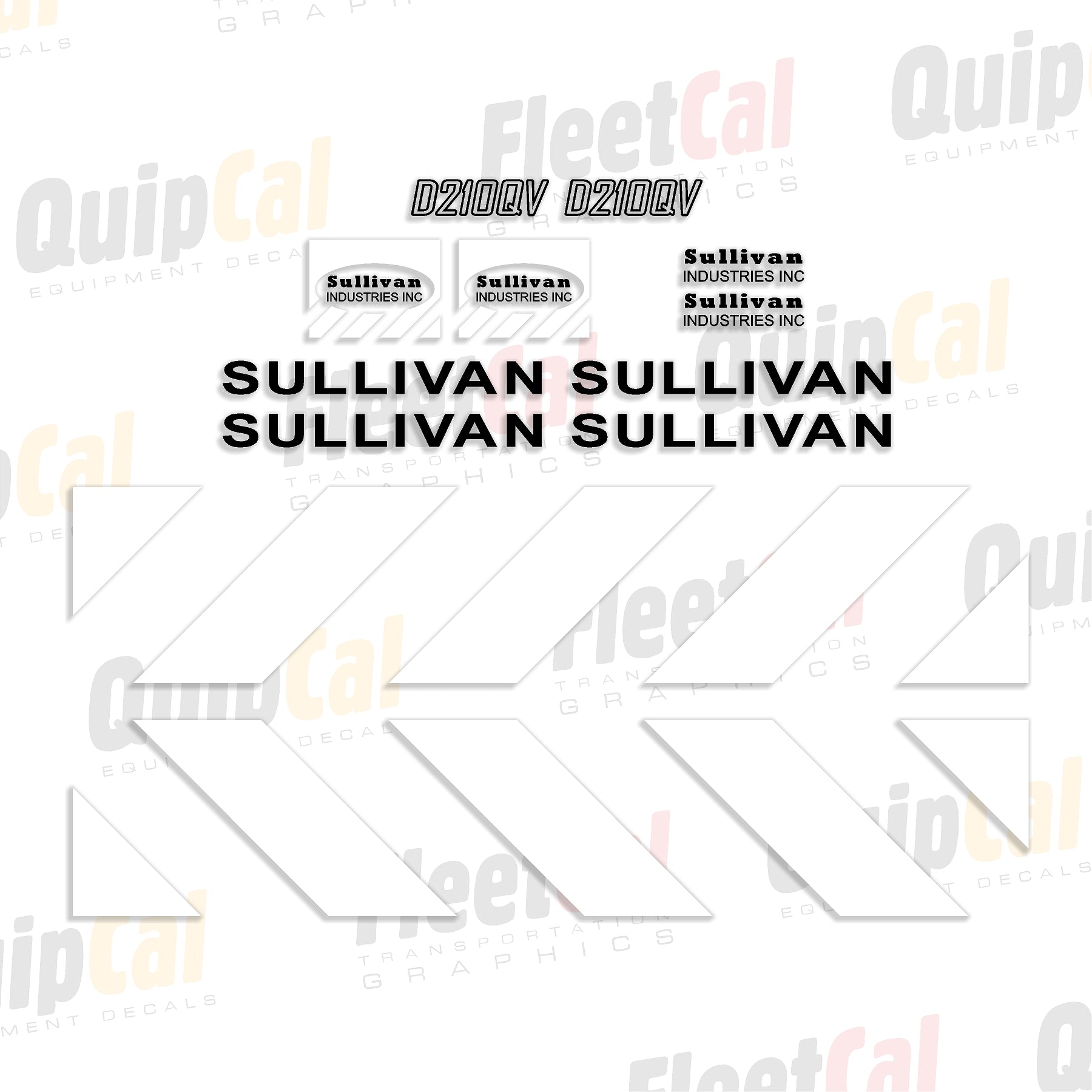 Sullivan Air Compressor Decal Set