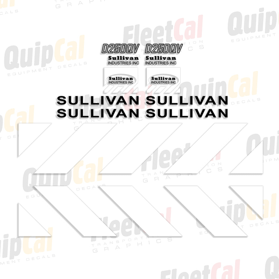 Sullivan Air Compressor Decal Set