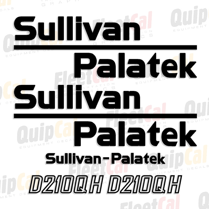 Sullivan Palatek Air Compressor Decals