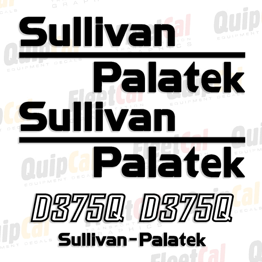 Sullivan Palatek Air Compressor Decals