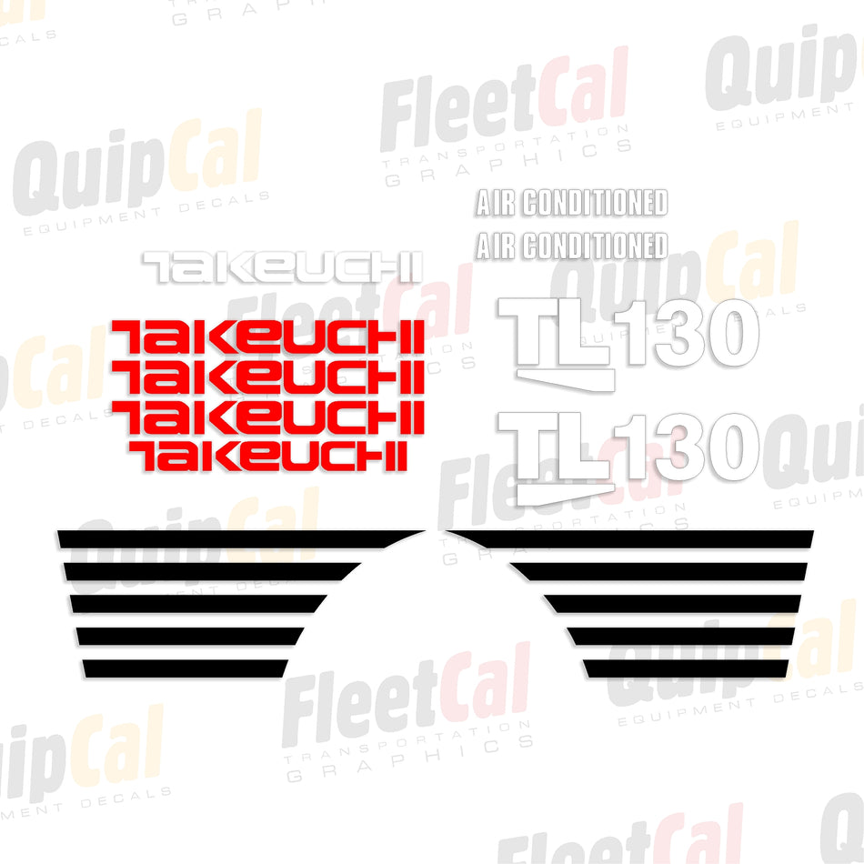 Takeuchi TL130 Compact Track Loader Marking Decal Set