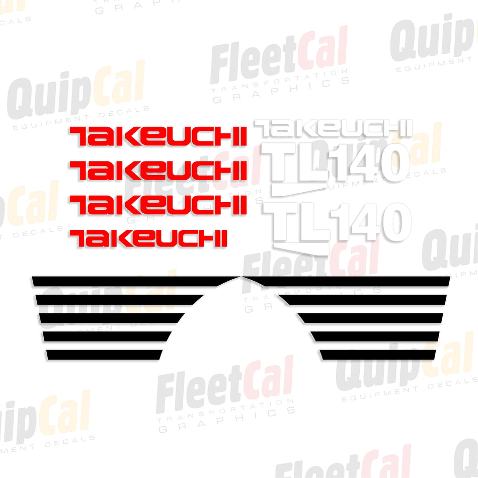 Takeuchi TL140 Compact Track Loader Marking Decal Set