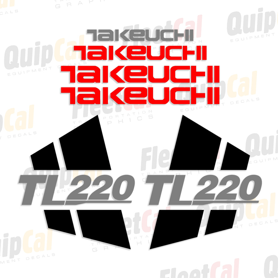 Takeuchi TL220 Compact Track Loader Marking Decal Set