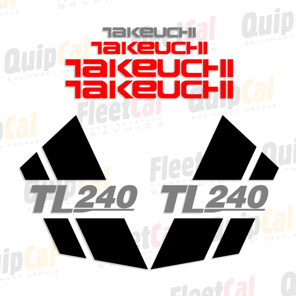 Takeuchi TL240 Compact Track Loader Marking Decal Set